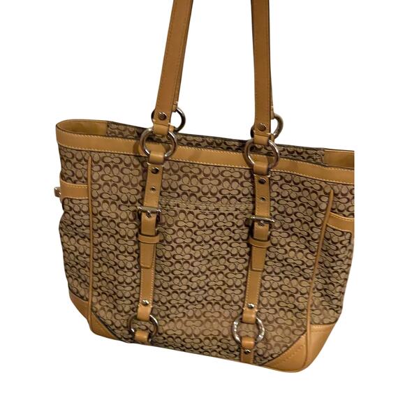 COACH F11526 Signature Gallery Monogram Tote / Handbag / purse - Picture 15 of 16